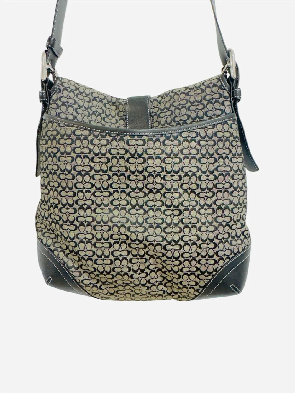 COACH VINTAGE SOHO JACQUARD Black and Gray Patterned Women's Bag.